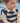 Müsli - Stribet strik vest, navy