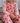 Okker-Gokker - Stribet overall med blomster, rosa